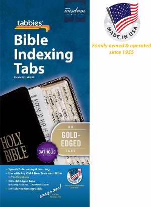 Bible Tab: Standard O&N Testament w/Catholic Books-Gold -Tabbies
